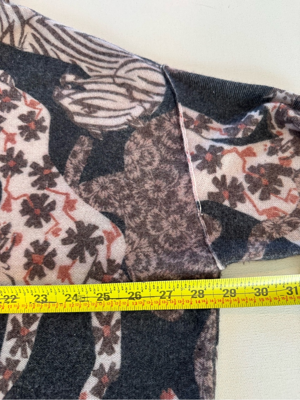 Anthropologie Pilcro Alani Tiger Leopard Cashmere Sweater Mock Neck Oversized L - Picture 11 of 12